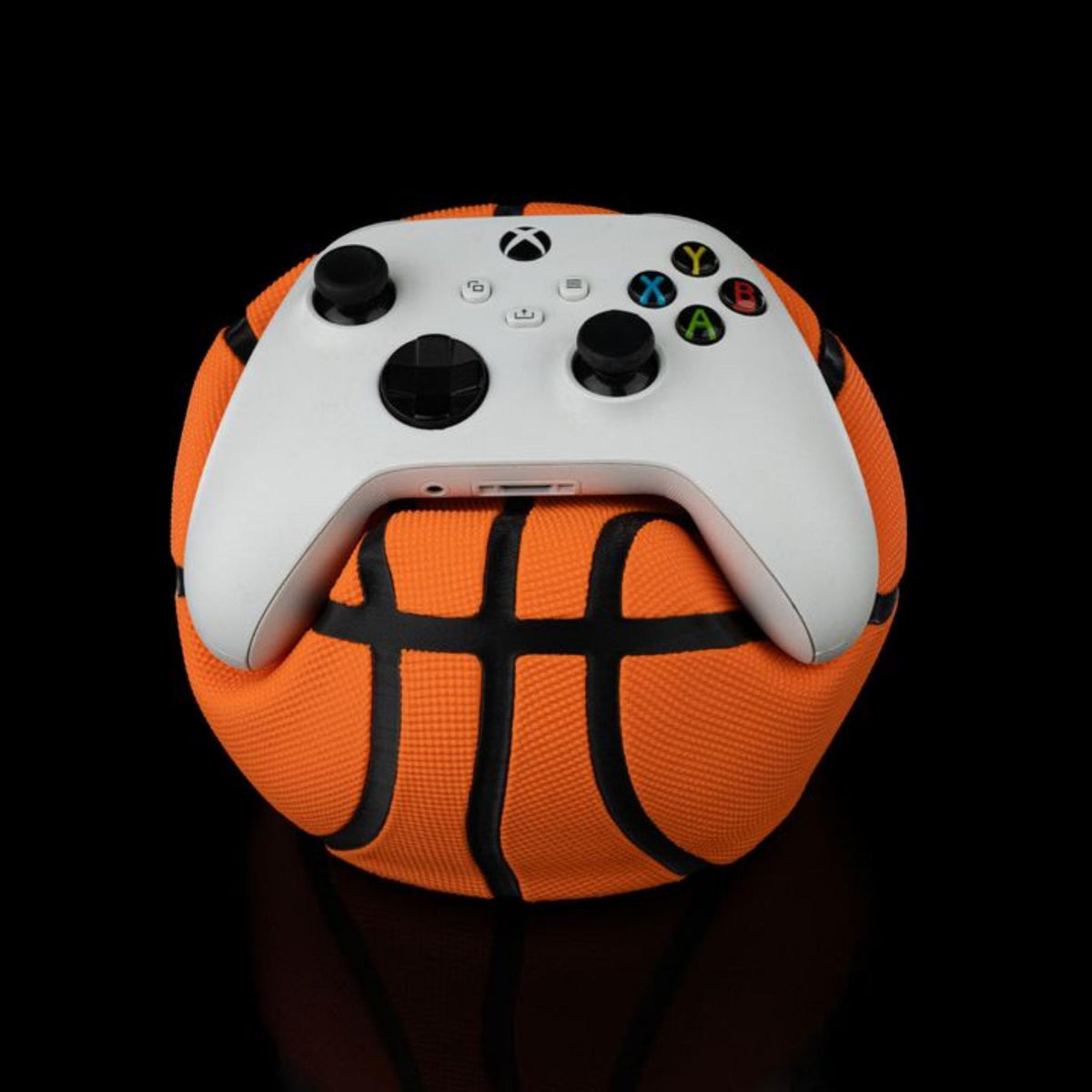 Basketball Controller Holder | Gaming Desk Stand, Sports Themed Controller Display, Gamer Gift Decor - MoreMiniaturesStudio