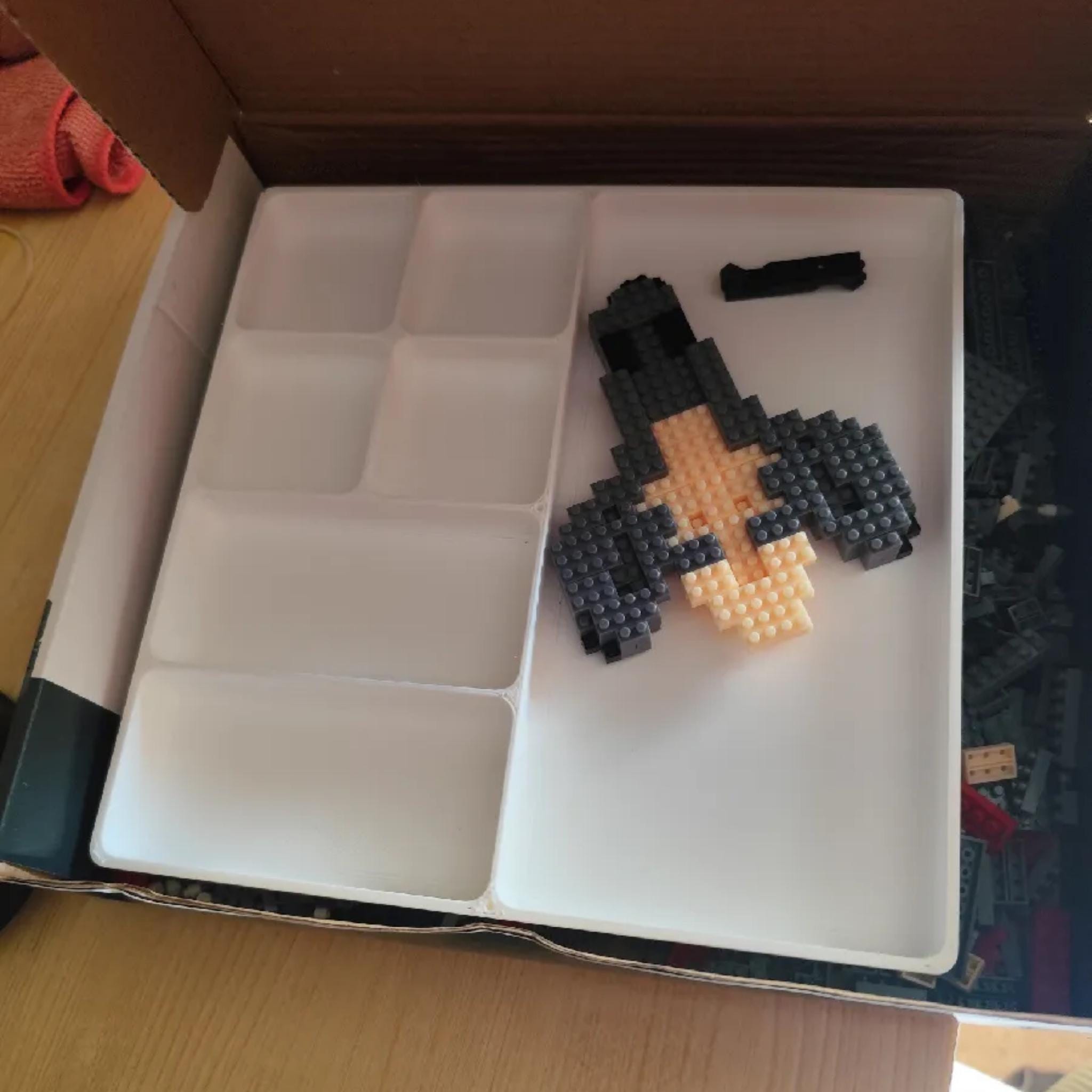 Modular Brick Sorting Tray | Small Parts Organiser, Building Block Storage, Hobby & Model Parts Tray - MoreMiniaturesStudio