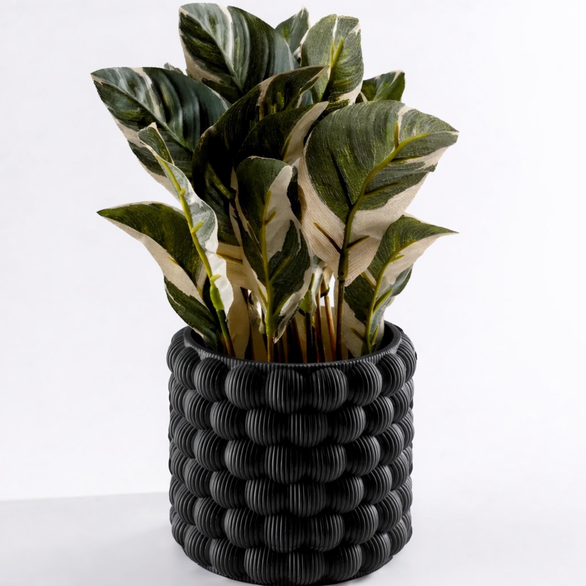 Bubble Texture Plant Pot | Modern Decorative Planter, Minimalist Indoor Plant Holder, Contemporary Home Décor - MoreMiniaturesStudio