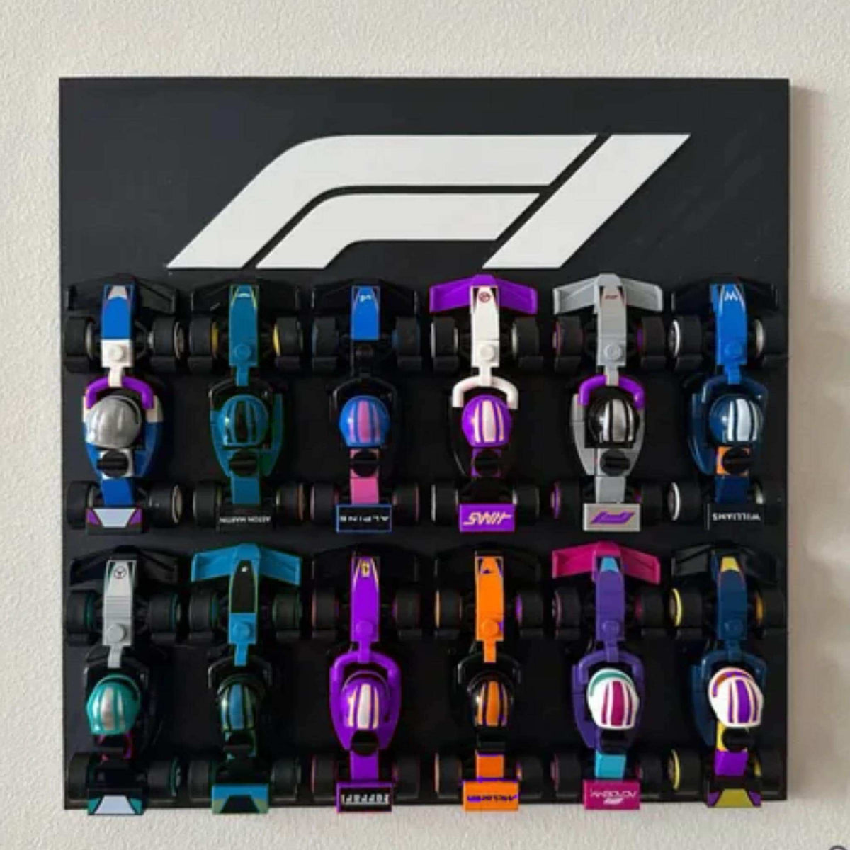 Racing Car Display Shelf | Building Block F1 Mini Car Stand | Wall or Collectable Holder - ThreadaliciousUK