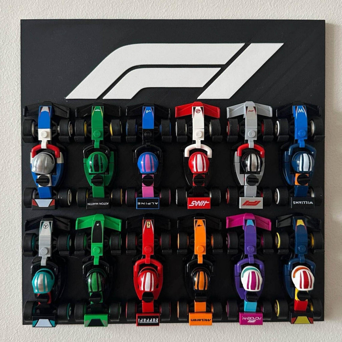 Racing Car Display Shelf | Building Block F1 Mini Car Stand | Wall or Collectable Holder - ThreadaliciousUK