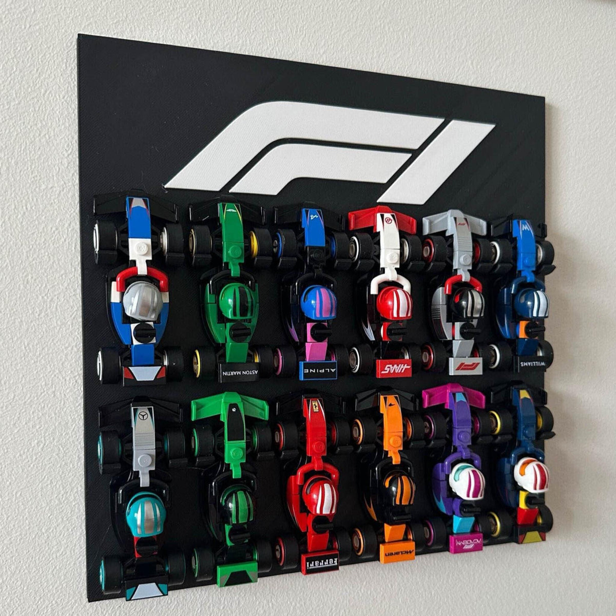 Racing Car Display Shelf | Building Block F1 Mini Car Stand | Wall or Collectable Holder - ThreadaliciousUK