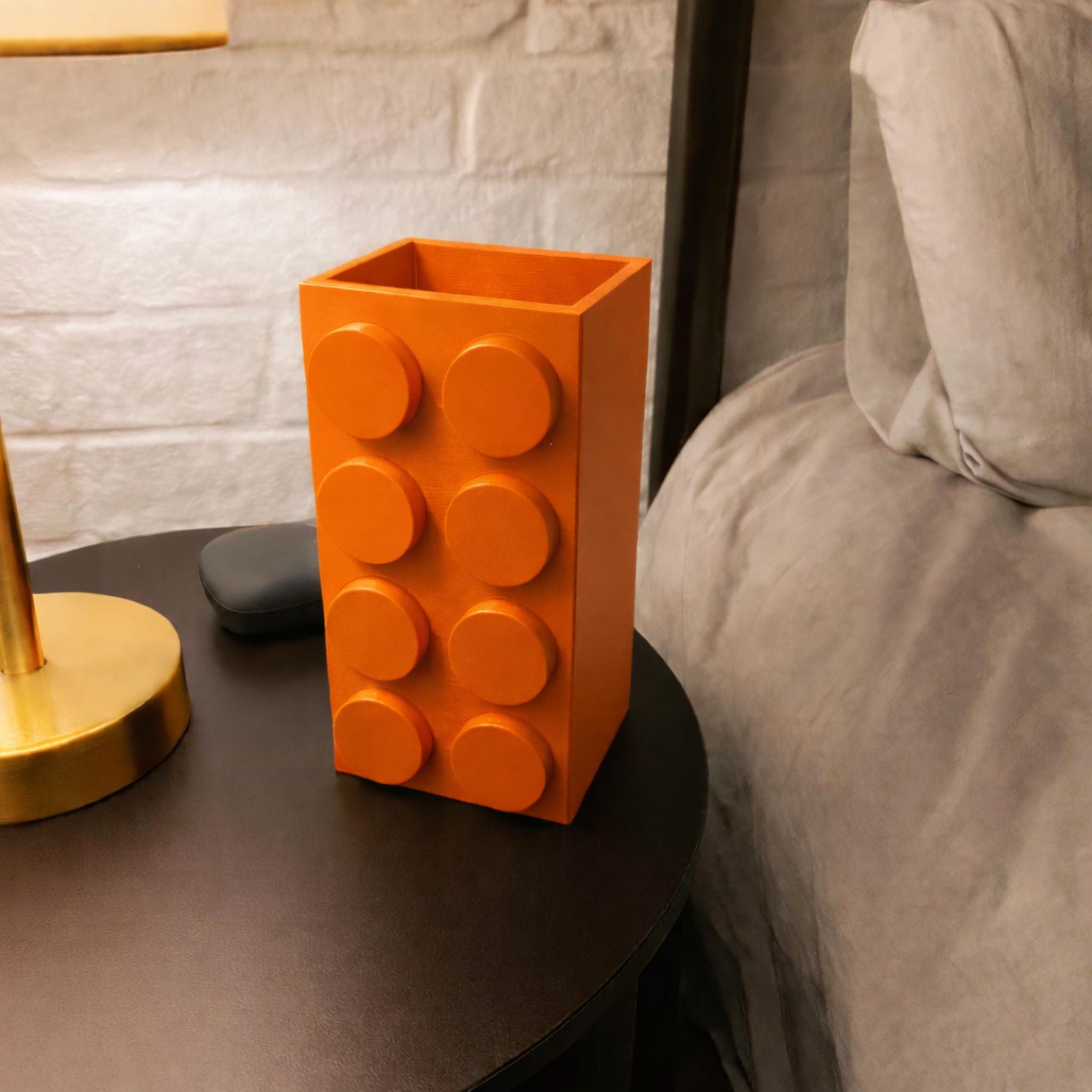 Building Block Style Vase | Colourful Decorative Flower Holder | Playful Home or Office Decor - ThreadaliciousUK