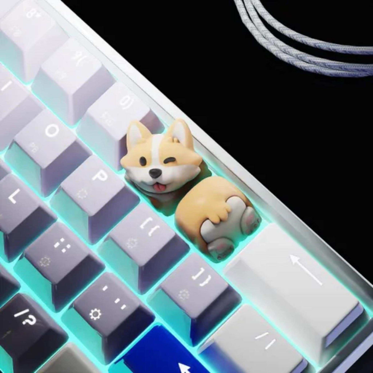Shiba Inu Artisan Keycap • Dog Character Accent Key for Custom Mechanical Keyboards - MoreMiniaturesStudio