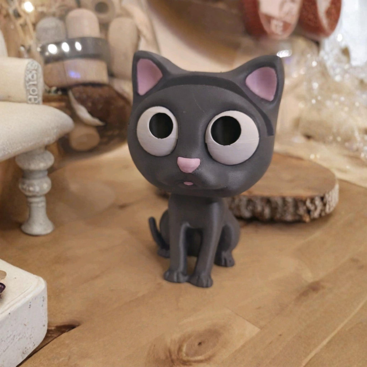 Cat Glasses Holder • Desk Eyewear Stand • Cat Decor Glasses Rest • Spectacles Holder for Desk or Bedside - MoreMiniaturesStudio