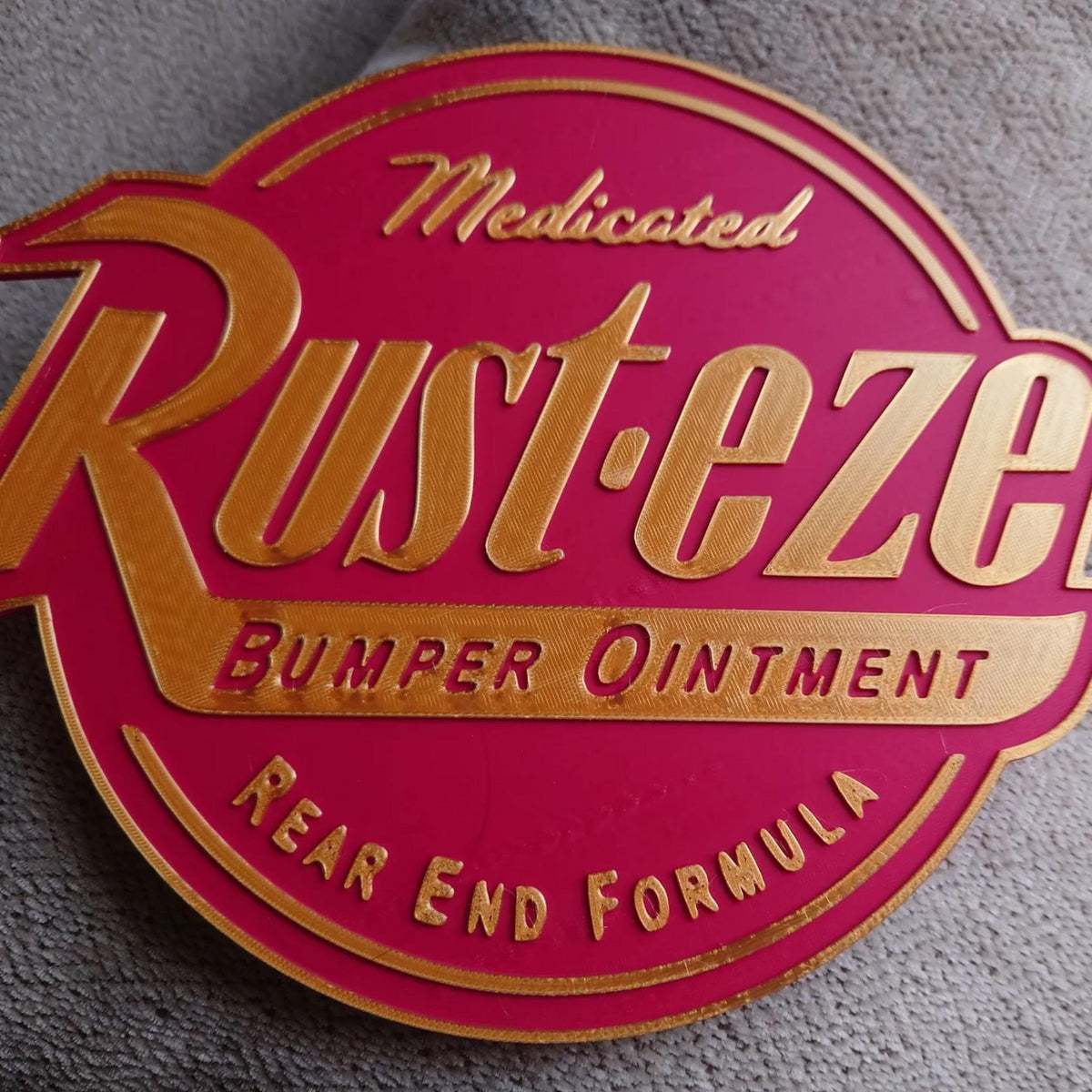 Vintage Racing Bumper Ointment Wall Sign • Retro Motorsport Inspired Garage Decor • Classic Racing Display - MoreMiniaturesStudio