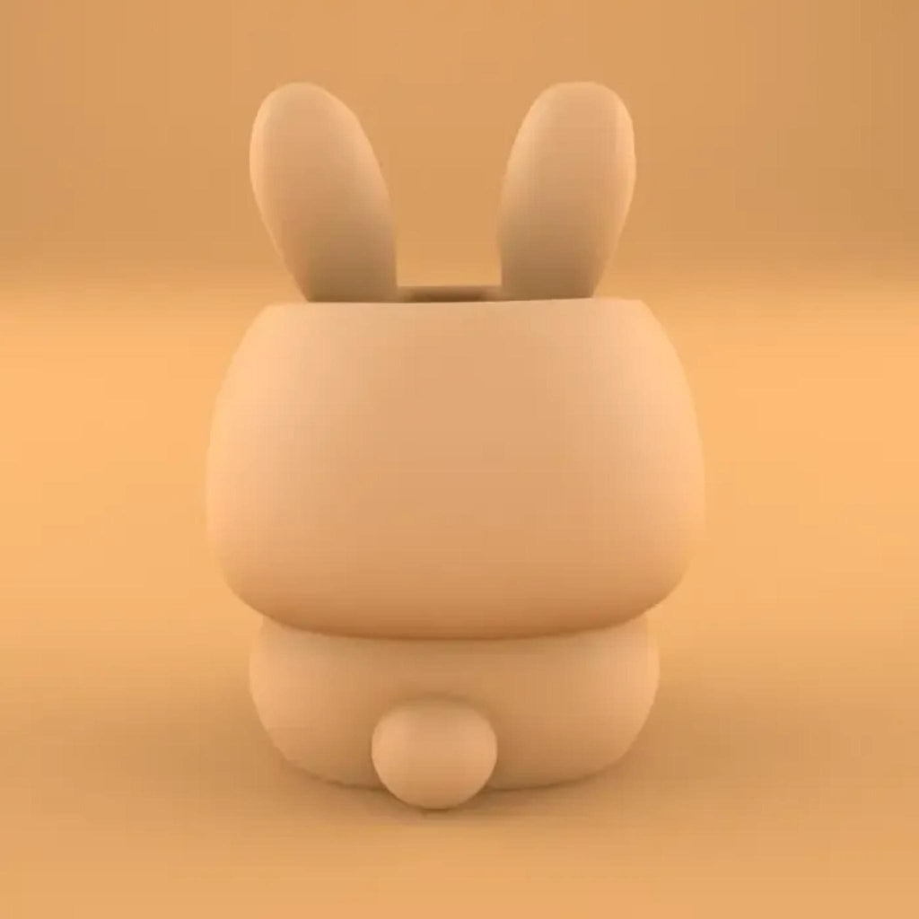 Cute Bunny Pen Holder | Minimal Desk Organiser for Office, Study & Home Decor, Adorable Stationery Storage - MoreMiniaturesStudio