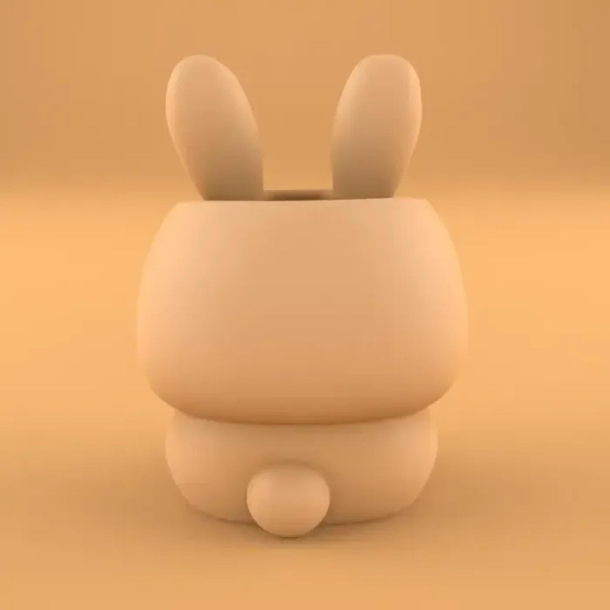 Cute Bunny Pen Holder | Minimal Desk Organiser for Office, Study & Home Decor, Adorable Stationery Storage - MoreMiniaturesStudio