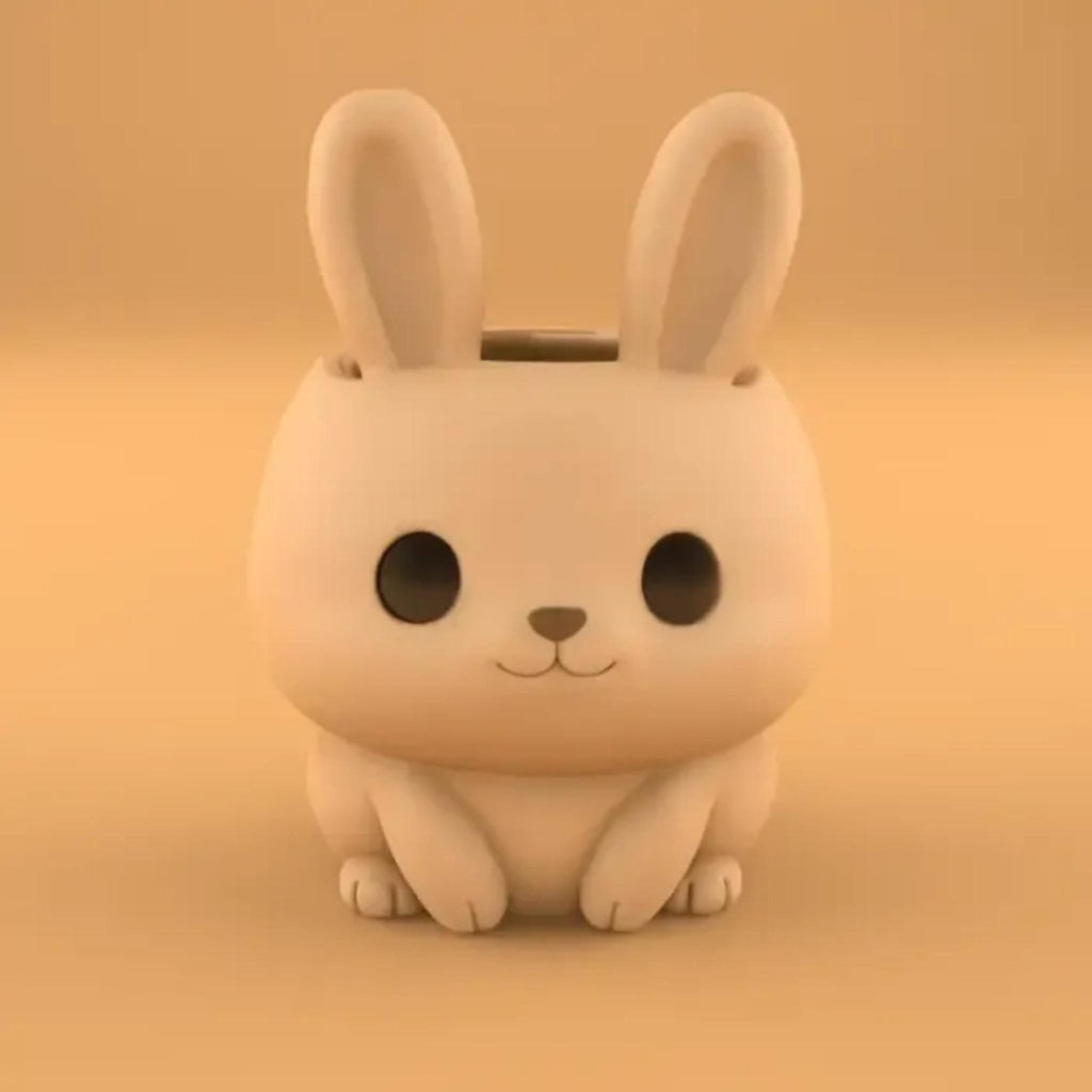 Cute Bunny Pen Holder | Minimal Desk Organiser for Office, Study & Home Decor, Adorable Stationery Storage - MoreMiniaturesStudio