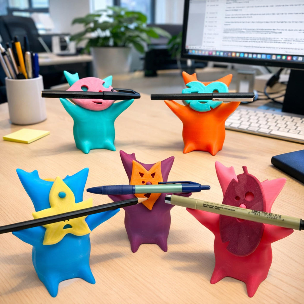 Forest Spirit Pencil Holder | Cute Desk Pen Holder, Game Inspired Office Decor Gift - MoreMiniaturesStudio