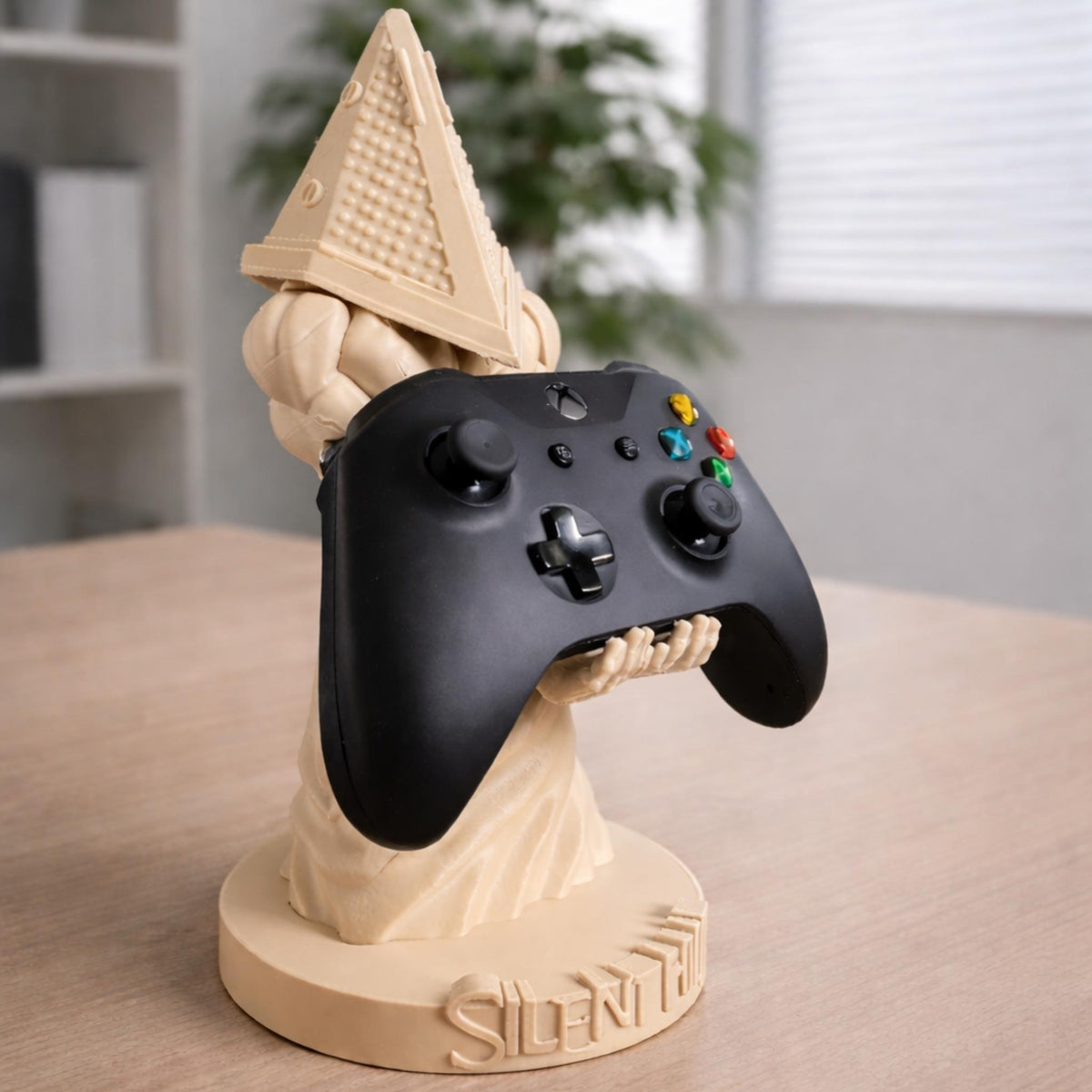 Horror Pyramid Controller Holder Stand | Gamepad Display Dock | Gothic Gamer Desk Decor | Controller Storage | Gift for Gamers - MoreMiniaturesStudio