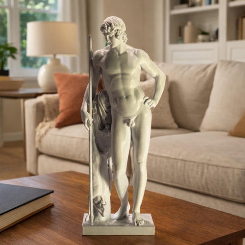 Adonis Statue Figure | Classical Greek Sculpture Decor | Roman Style Home Ornament | Aesthetic Shelf Display | Art Lover Gift - MoreMiniaturesStudio