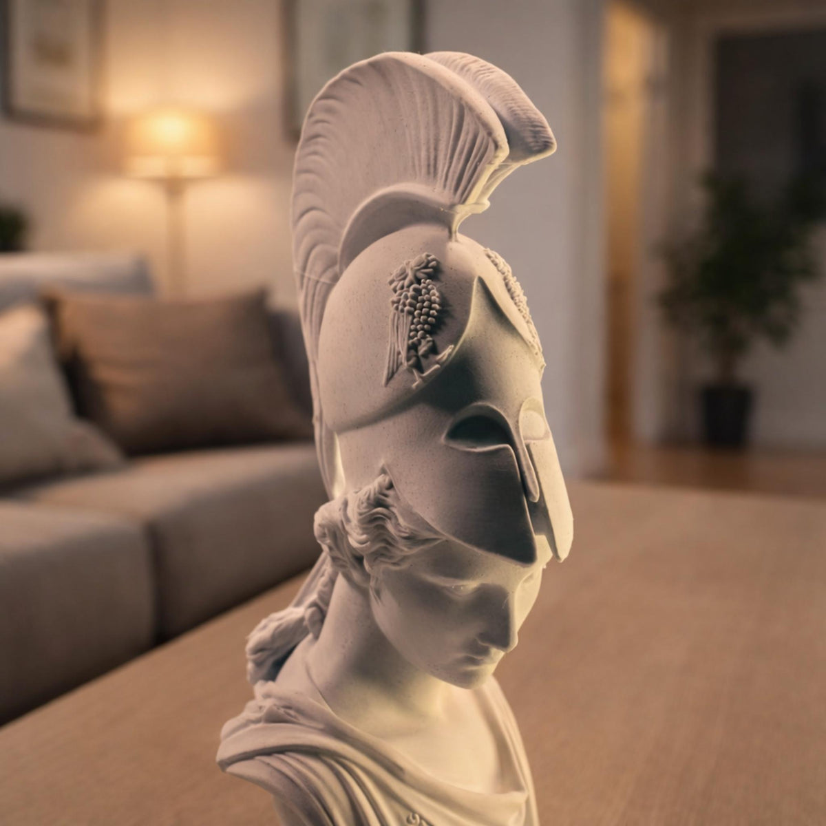 Athena Statue Figurine | Greek Goddess Sculpture Decor | Classical Roman Bust Ornament | Mythology Shelf Display | Art Lover Gift - MoreMiniaturesStudio