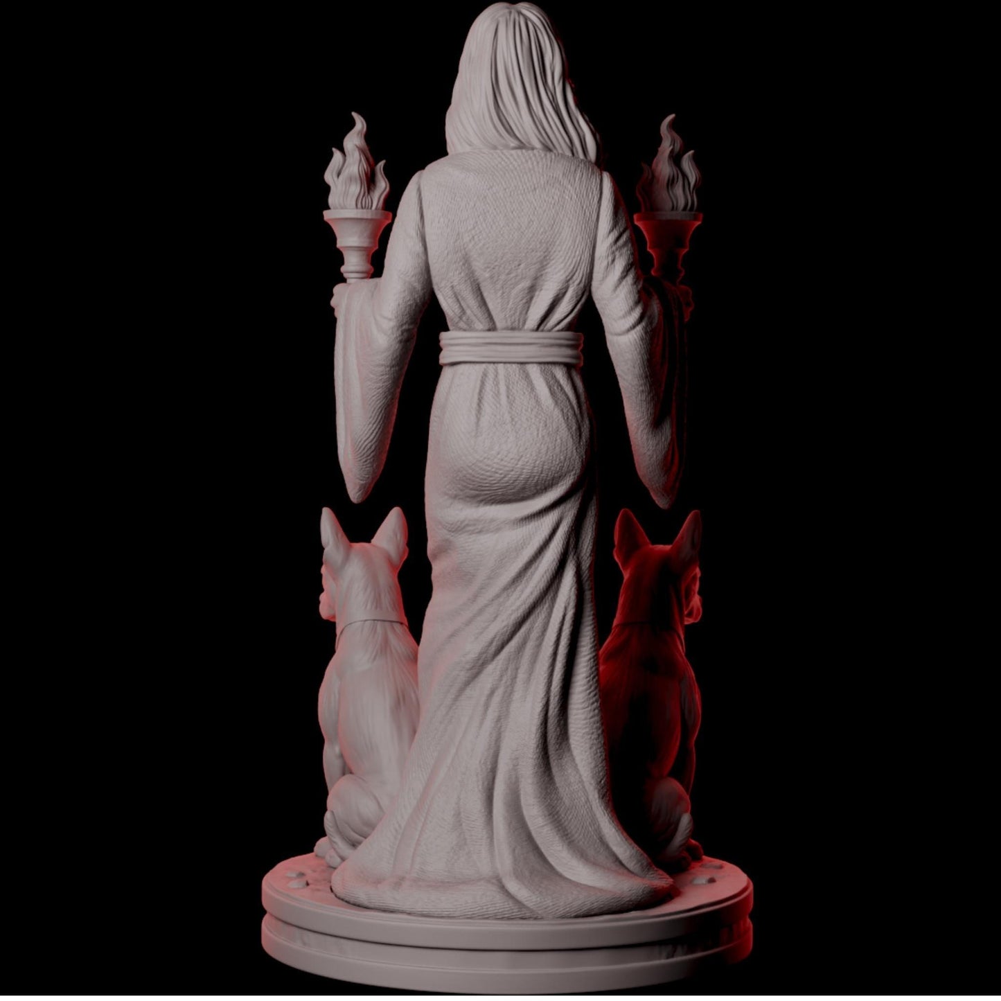 Hecate Goddess Statue Figurine | Triple Moon Witch Decor | Pagan Altar Display | Greek Mythology Sculpture | Wiccan Gift - MoreMiniaturesStudio