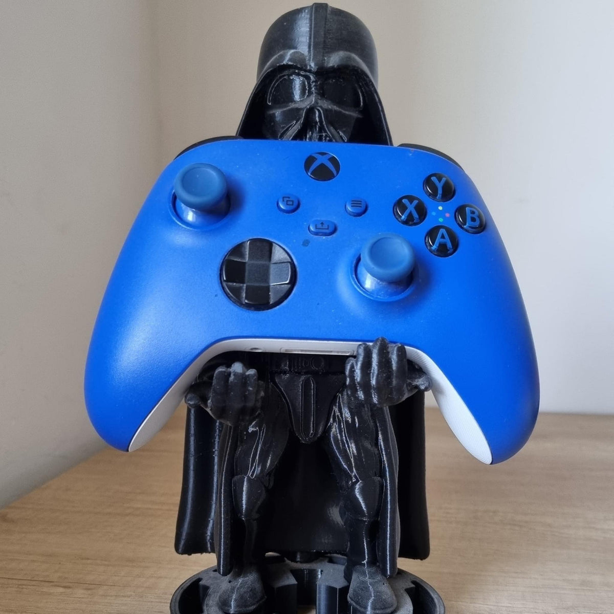 Dark Helmet Controller Holder Stand | Gamepad Display Dock | Sci Fi Gamer Desk Decor | Controller Storage Stand | Gift for Gamers - MoreMiniaturesStudio