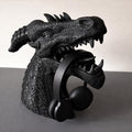 Dragon Head Headphone Stand | Fantasy Desk Decor | Gaming Headset Holder | RPG Display Stand | Gothic Desktop Accessory Gift - MoreMiniaturesStudio