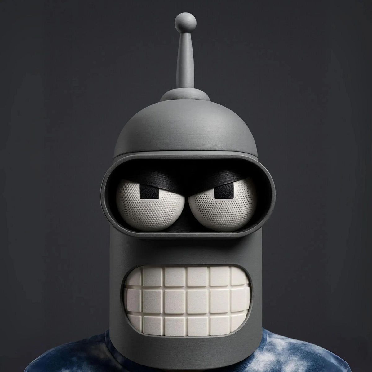 Bender Helmet | Futurama Cosplay Headpiece | Robot Costume Prop | Cartoon Sci-Fi Display | Bender Gift for Fans - StickShopUK