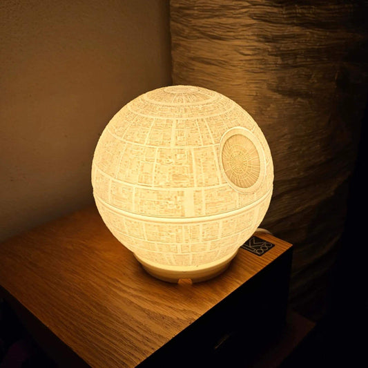 Space Station Sphere Lamp | Sci Fi Night Light | Bedroom Desk Lamp | Galactic Home Decor | Movie Inspired Gift for Fans - StickShopUK