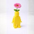 Brick Figure Flower Vase, Toy Inspired Mini Planter, Cute Desk Decor, Quirky Home Ornament, Gift for Plant Lovers - StickShopUK