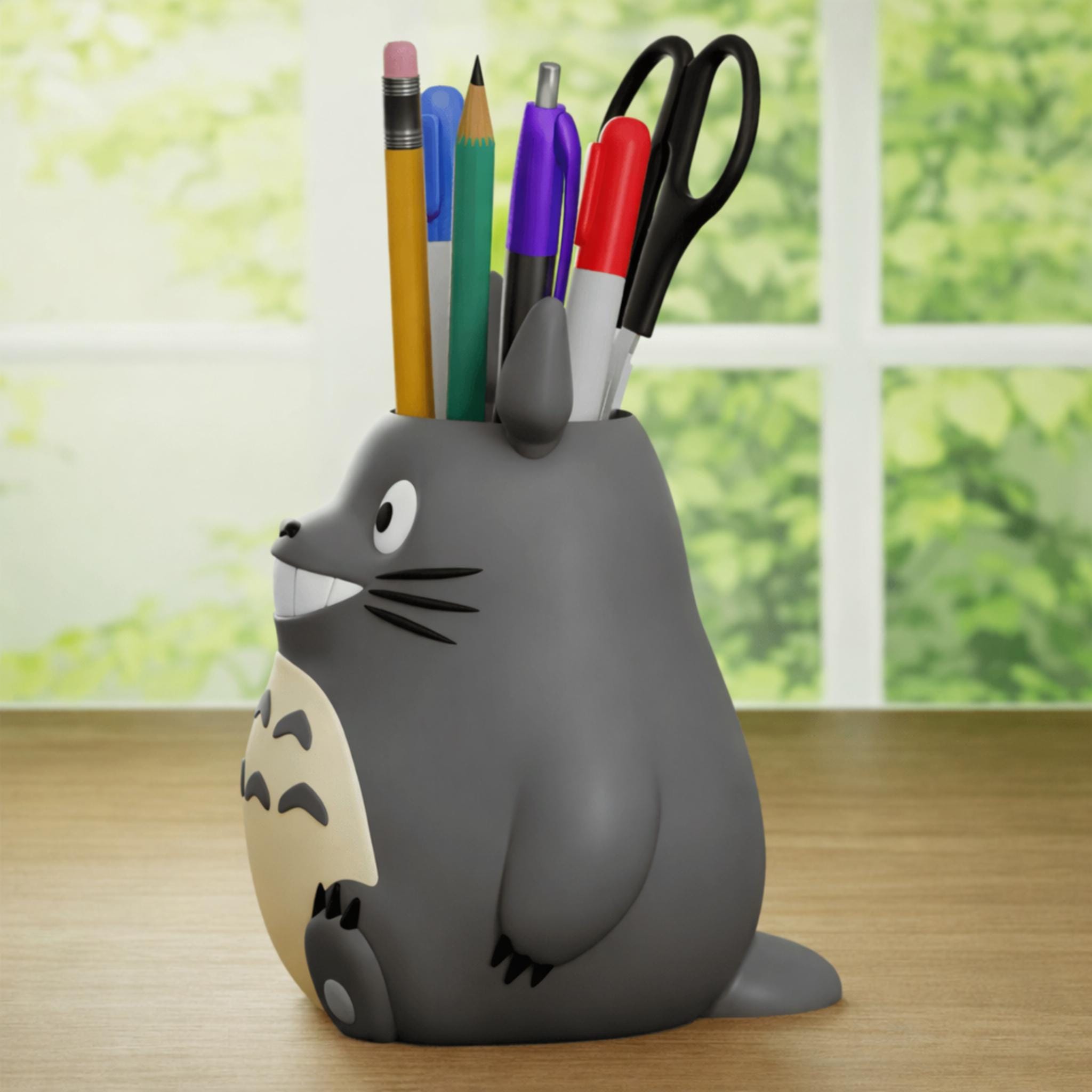 Cute Forest Spirit Planter Pot, Anime Inspired Desk Pen Holder, Kawaii Succulent Plant Pot, Cartoon Desk Decor, Gift for Fans - StickShopUK