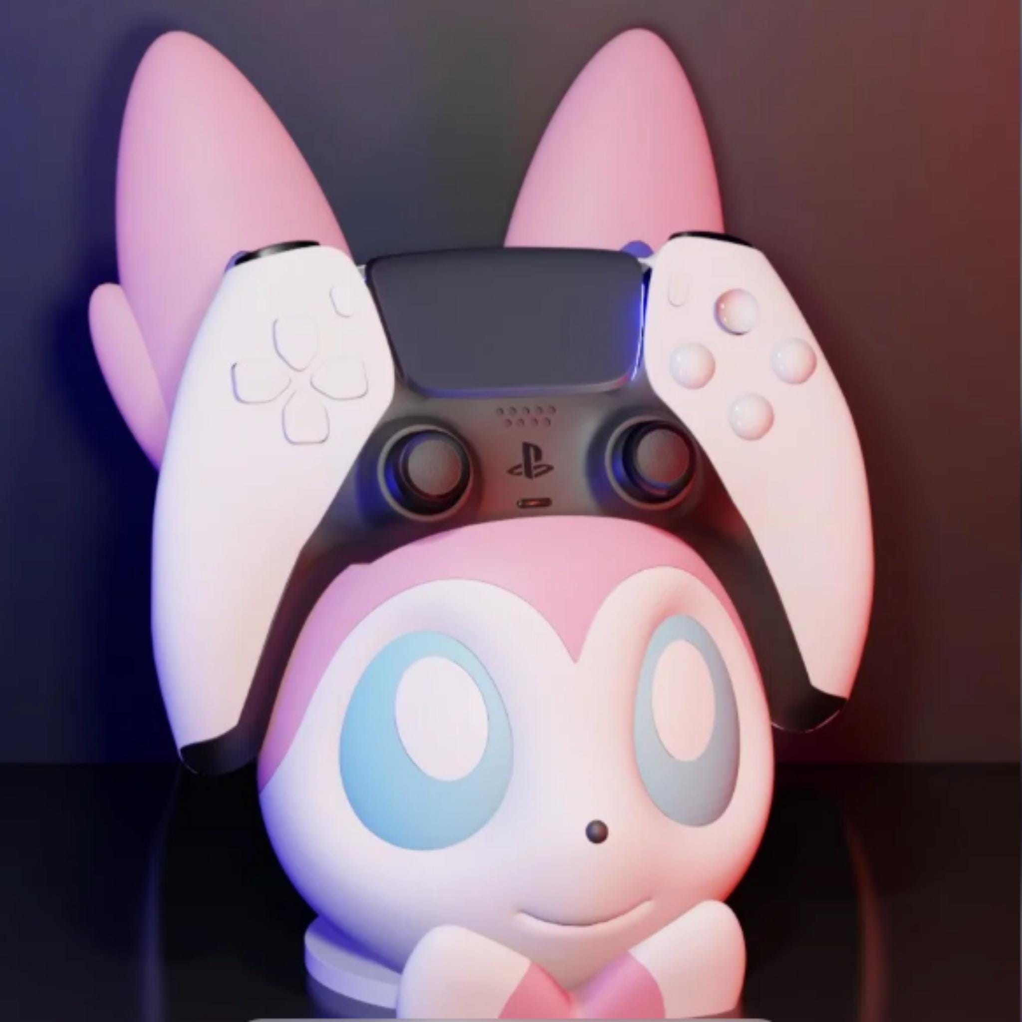 Cute Fairy Creature Controller Holder Pink Gamer Controller Stand Anime Inspired Gaming Desk Decor Console Controller Display Stand - StickShopUK