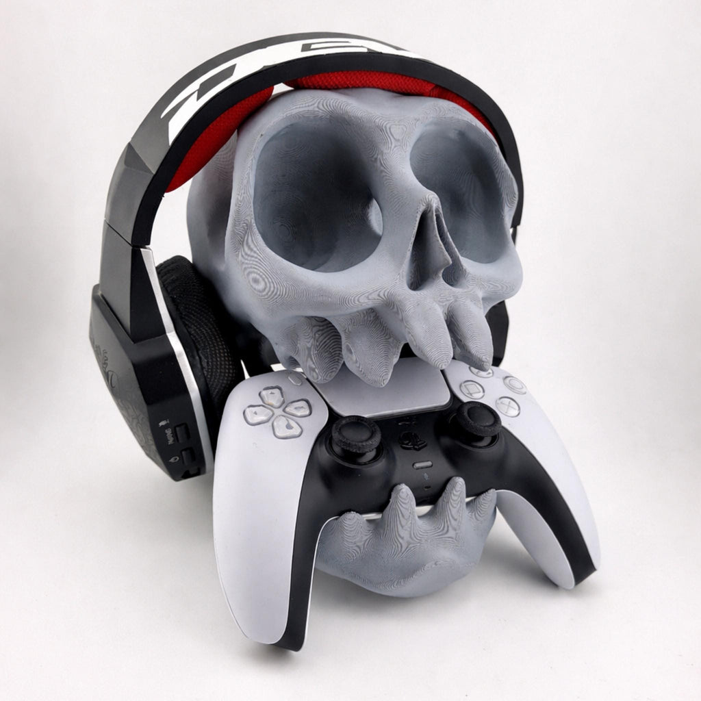 Skull Controller Holder Gothic Gaming Controller Stand Gamer Desk Decor Headset Stand Console Controller Display Stand - StickShopUK