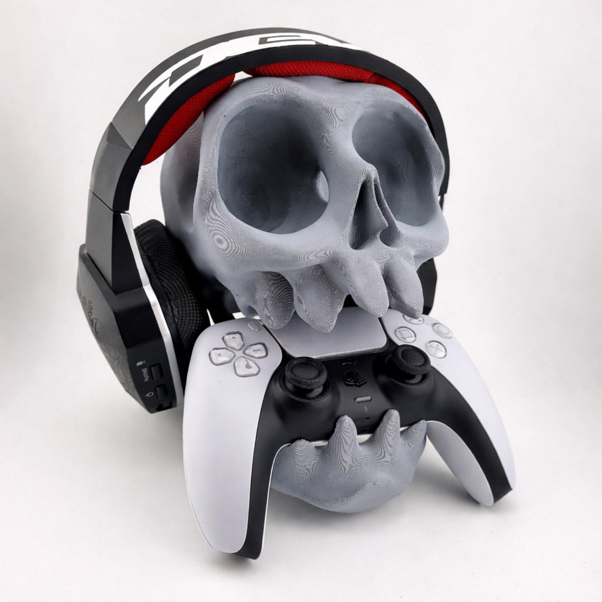 Skull Controller Holder Gothic Gaming Controller Stand Gamer Desk Decor Headset Stand Console Controller Display Stand - StickShopUK
