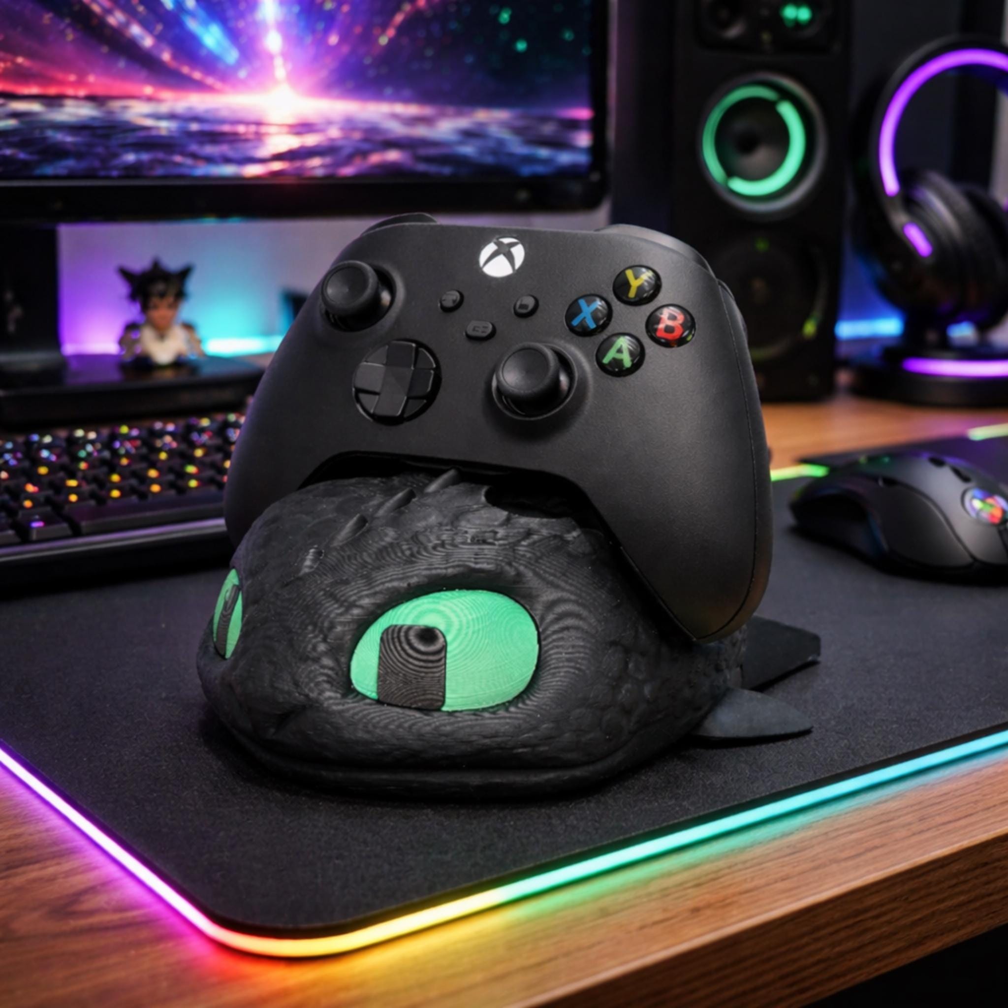 Dragon Controller Holder Gaming Controller Stand Fantasy Dragon Desk Decor Gamer Setup Controller Display Stand - StickShopUK