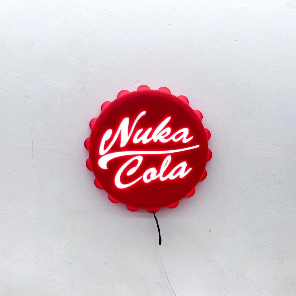Retro Bottle Cap LED Wall Sign, Wasteland Soda Inspired Light Up Decor, Gaming Room Light, Man Cave Wall Lamp, Gamer Gift - StickShopUK