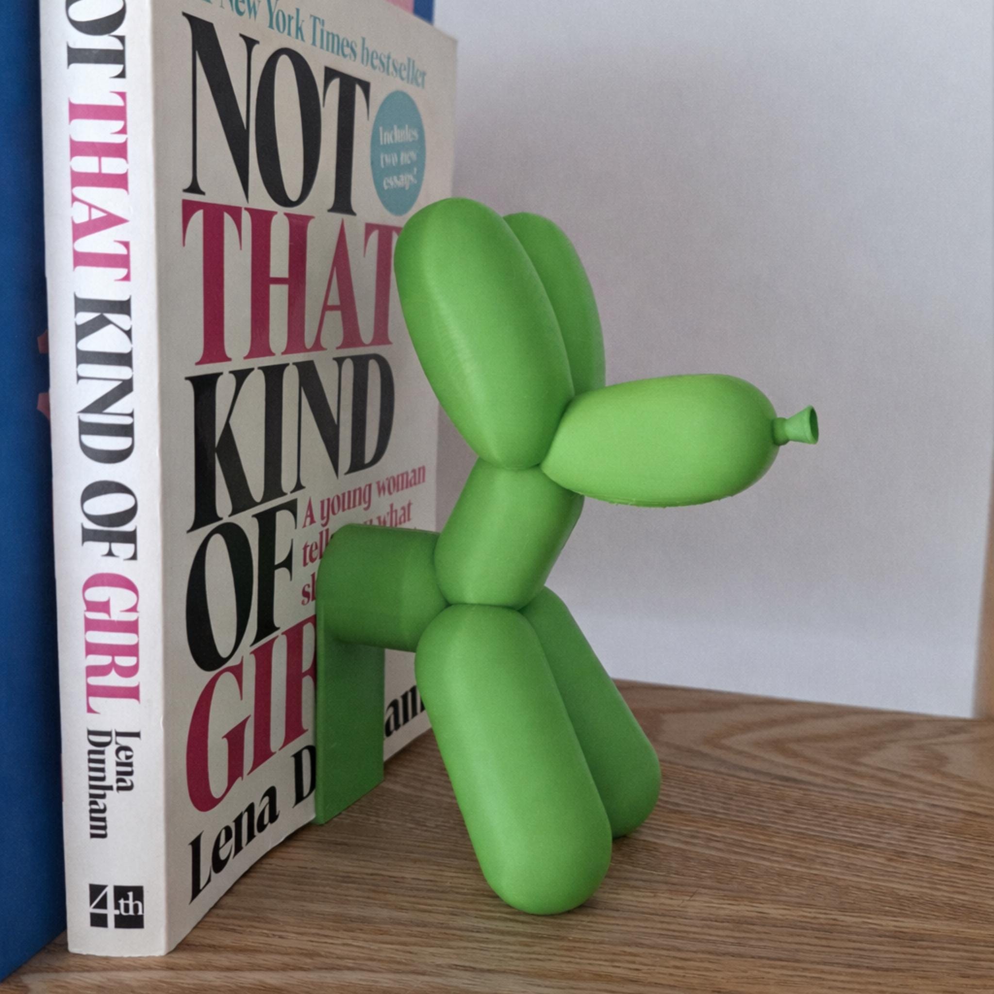 Balloon Dog Bookends Set, Modern Pop Art Book Ends, Cute Shelf Decor, Minimalist Desk Accessory, Dog Lover Gift - StickShopUK