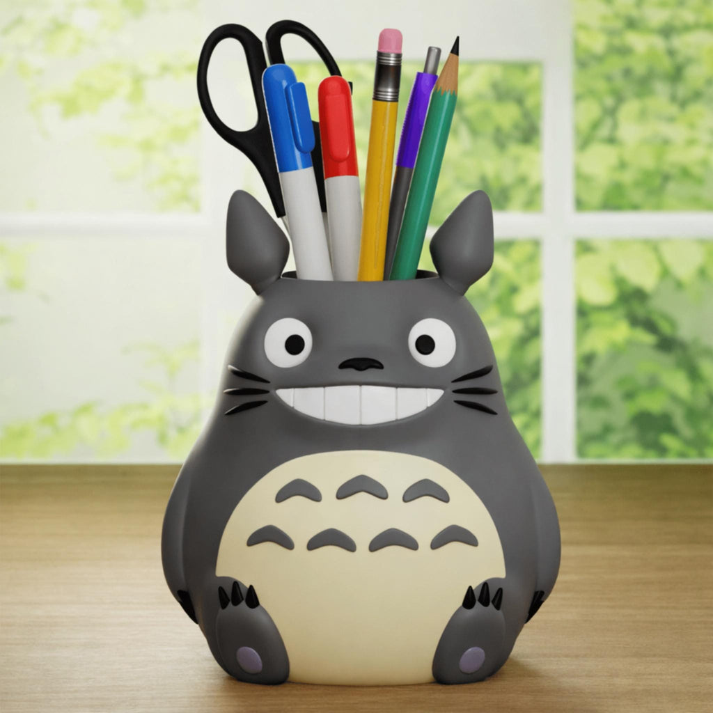 Cute Forest Spirit Planter Pot, Anime Inspired Desk Pen Holder, Kawaii Succulent Plant Pot, Cartoon Desk Decor, Gift for Fans - StickShopUK