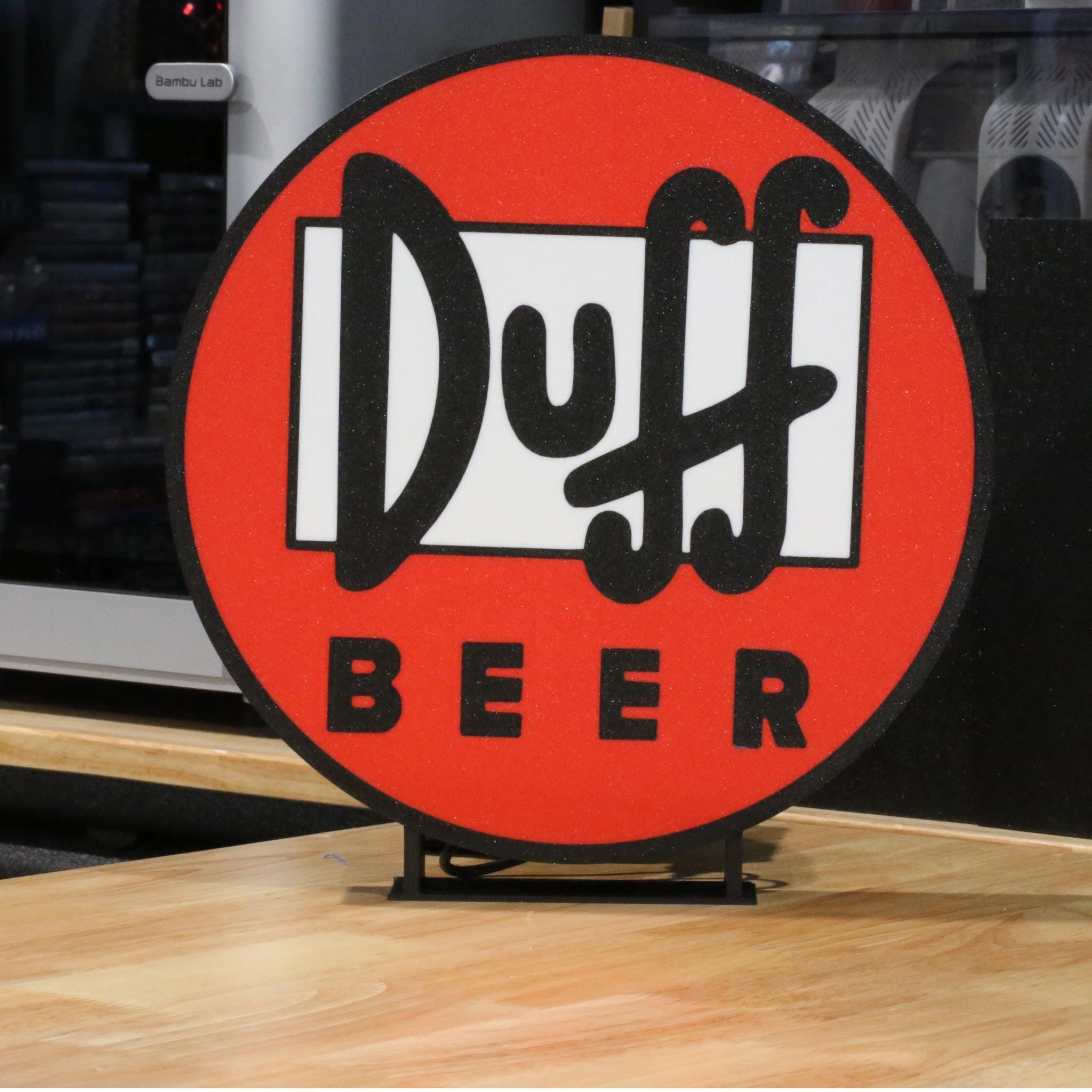 Retro Beer LED Bar Sign, Cartoon Inspired Light Up Display, Man Cave Decor, Home Bar Wall Light, Neon Style Pub Gift - StickShopUK