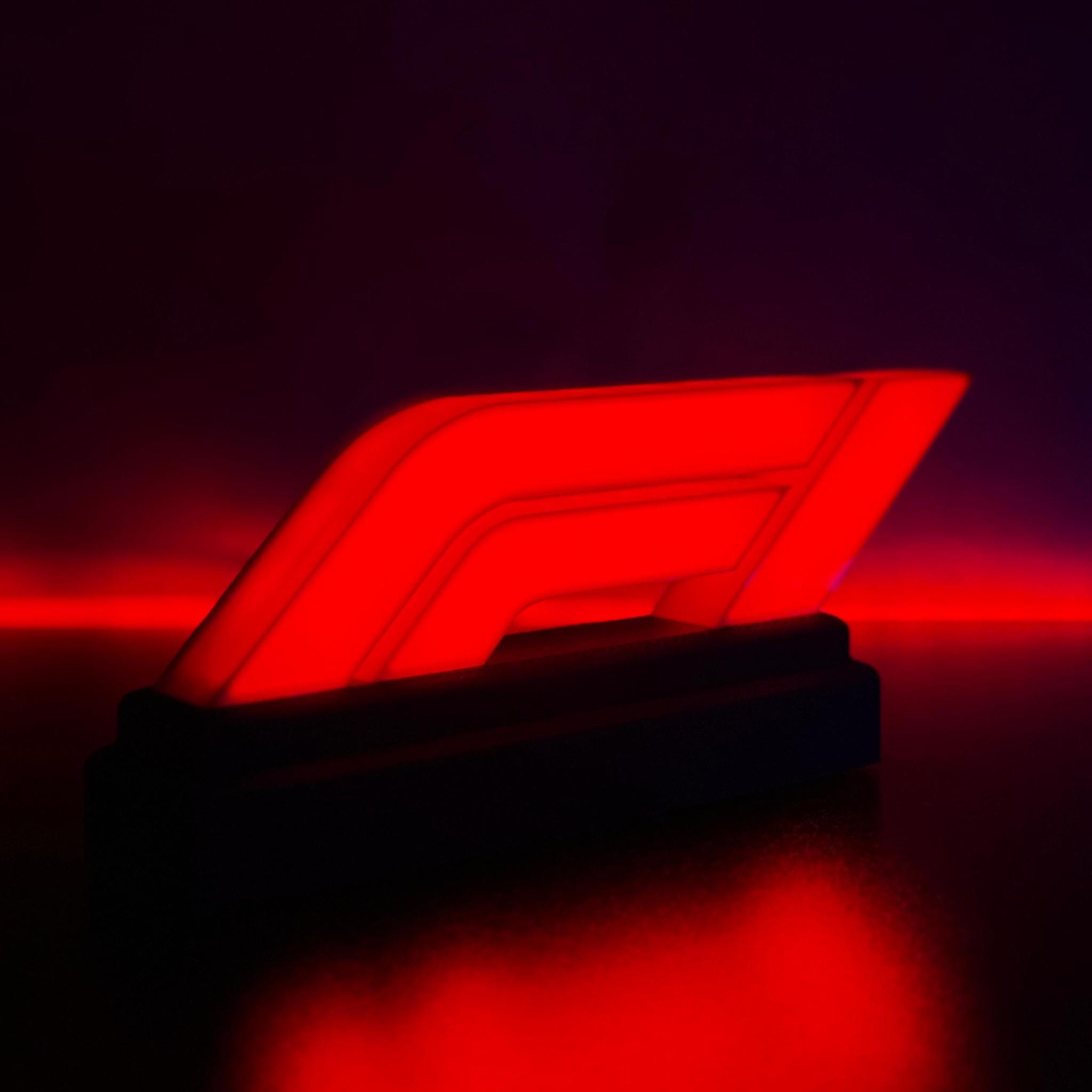 Racing Inspired LED Logo Sign, Motorsport Desk Light, Formula Style Gaming Decor, Car Enthusiast Gift, Man Cave Display - StickShopUK