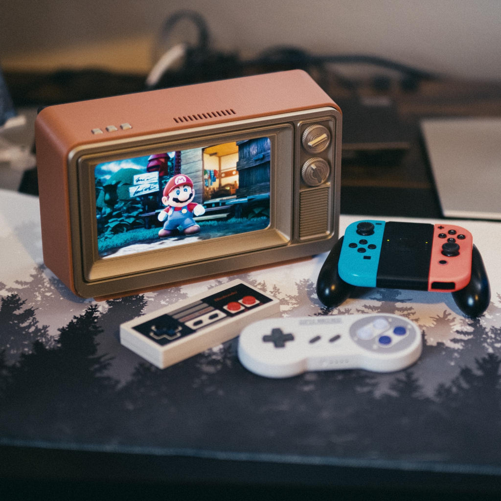 Retro TV Nintendo Switch Dock Holder | Vintage Television Display Stand for Switch & Switch 2 | Gaming Setup Decor | Gamer Gift - StickShopUK