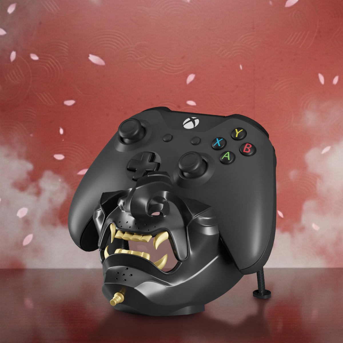 Samurai Mask Controller Holder Japanese Oni Style Gaming Controller Stand Gamer Desk Decor Console Controller Display Stand - StickShopUK