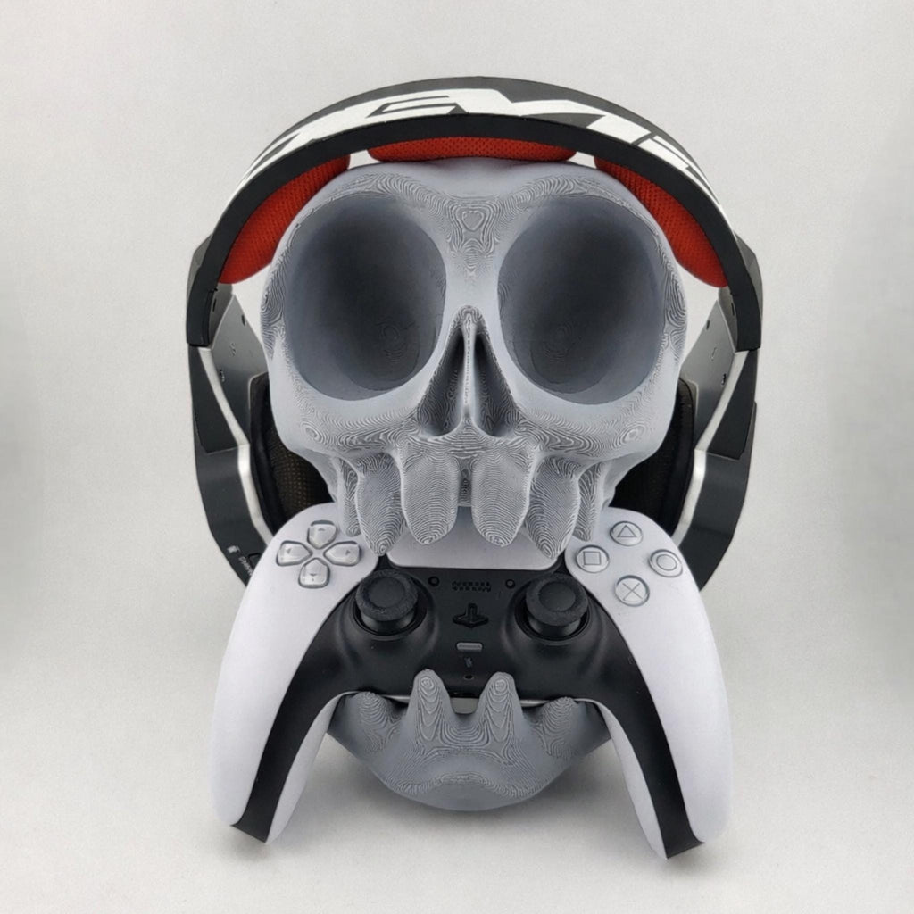 Skull Controller Holder Gothic Gaming Controller Stand Gamer Desk Decor Headset Stand Console Controller Display Stand - StickShopUK