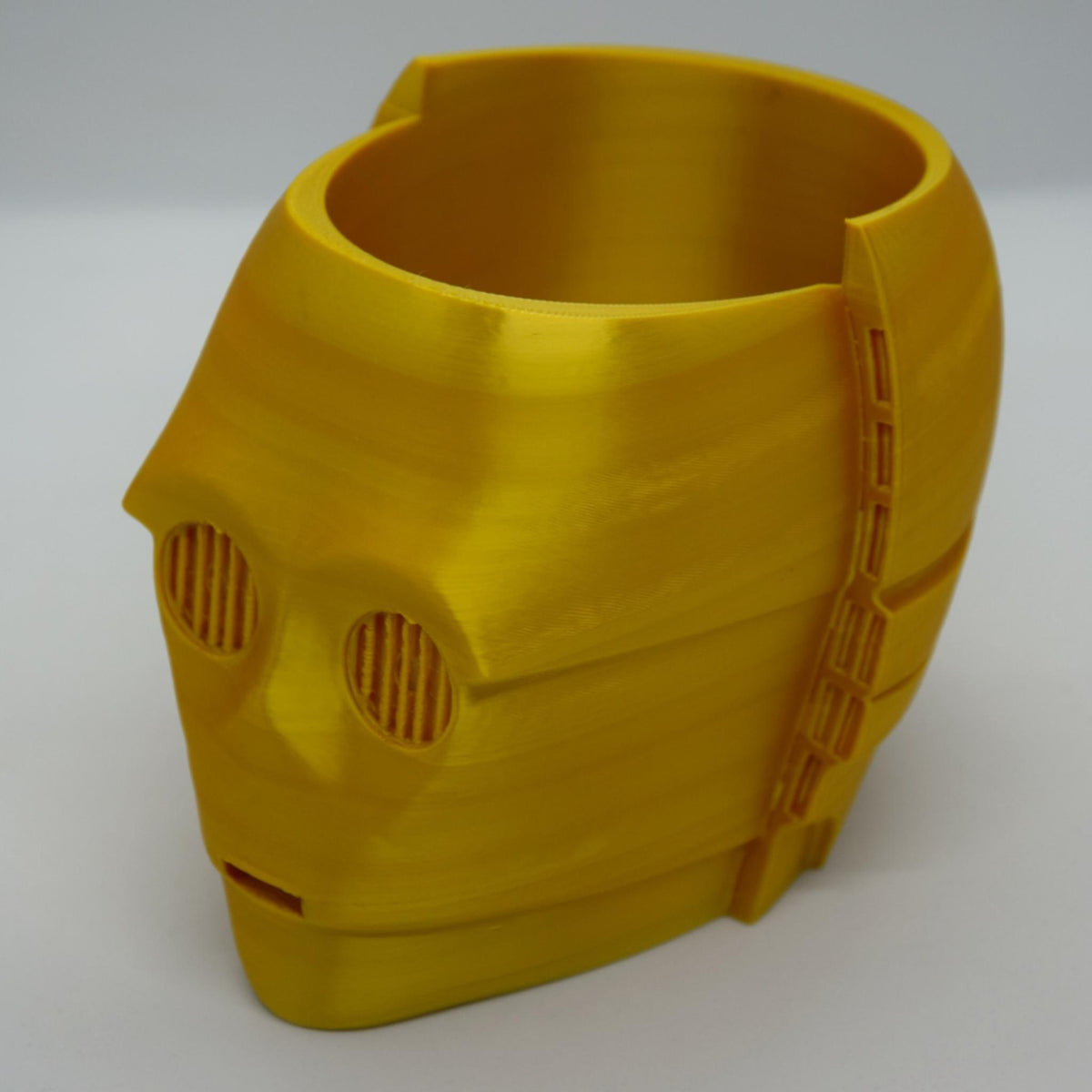 Gold Droid Head Pen Holder Desk Organiser Sci Fi Desk Decor Robot Pencil Holder Geek Gift Office Storage