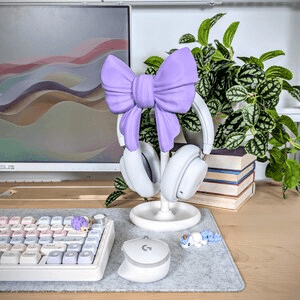Coquette Bow Headphone Stand – Aesthetic Desk Decor