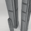 Two IFC Hong Kong Tower Inspired Miniature Skyline Model