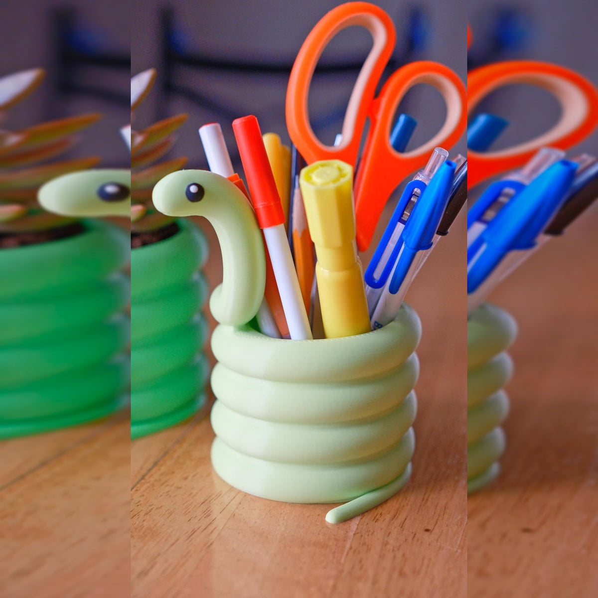 Cobra Snake Pen Holder & Desktop Planter Organiser