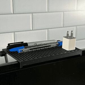 Minecraft-Inspired Pixel Monitor Shelf for Gaming Desks