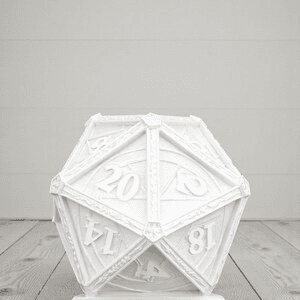 D20 Dice Succulent Planter – Elvish Fantasy RPG Decor