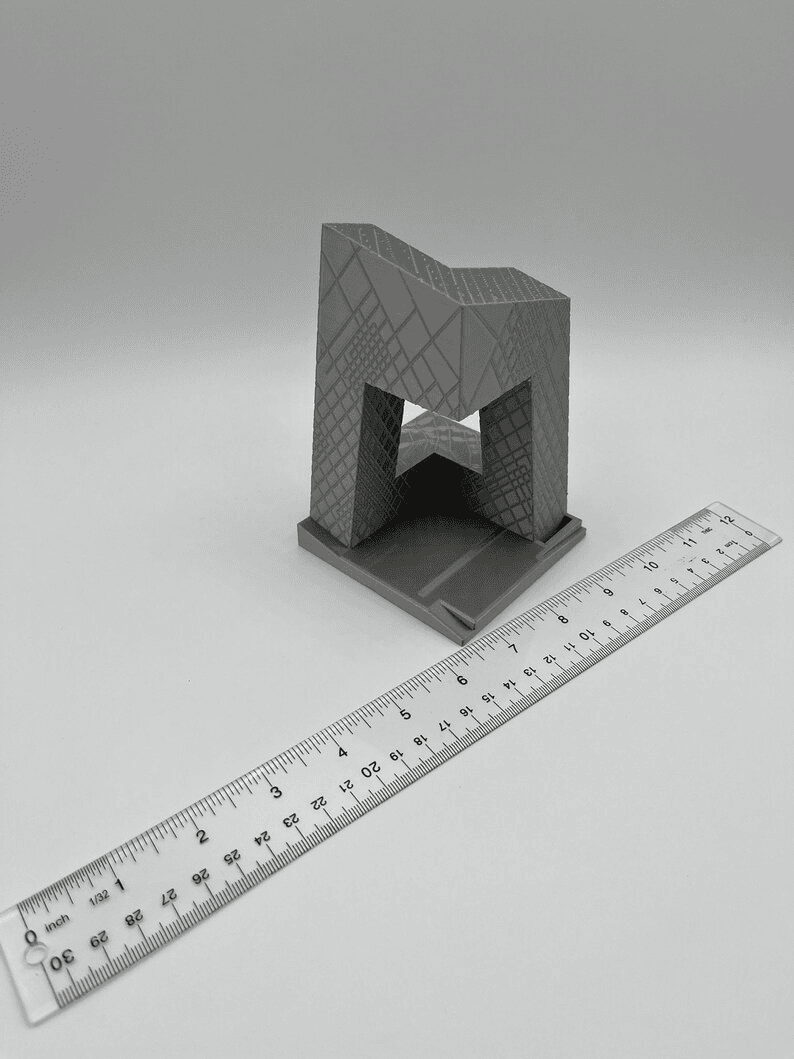 CCTV Headquarters Inspired Architectural Desk Model