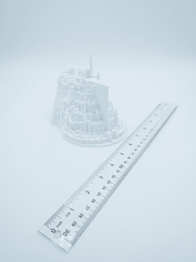 Minas Tirith Inspired Glowing Fantasy Castle Model