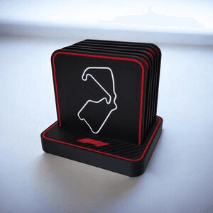 Formula 1 Inspired Circuit Coaster Set – 6 Iconic Tracks