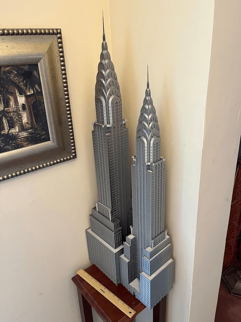 Extra Large Chrysler Building Inspired Miniature Model