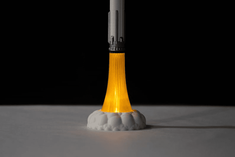 SpaceX Starship Inspired Super Heavy Rocket Lamp Model