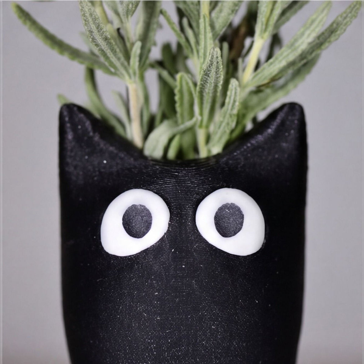 Minimalist Black Cat Silhouette Vase | Modern Home Decor