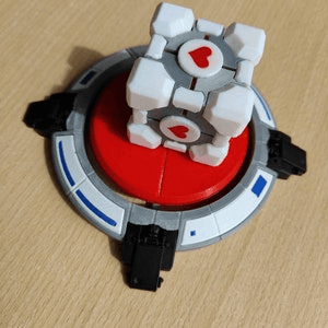 Portal-Inspired Companion Cube & Button Fan Art Bundle