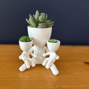 Family Figure Succulent Pot Set | Mom & Kids Planter